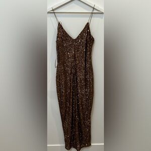 Gold sequin dress